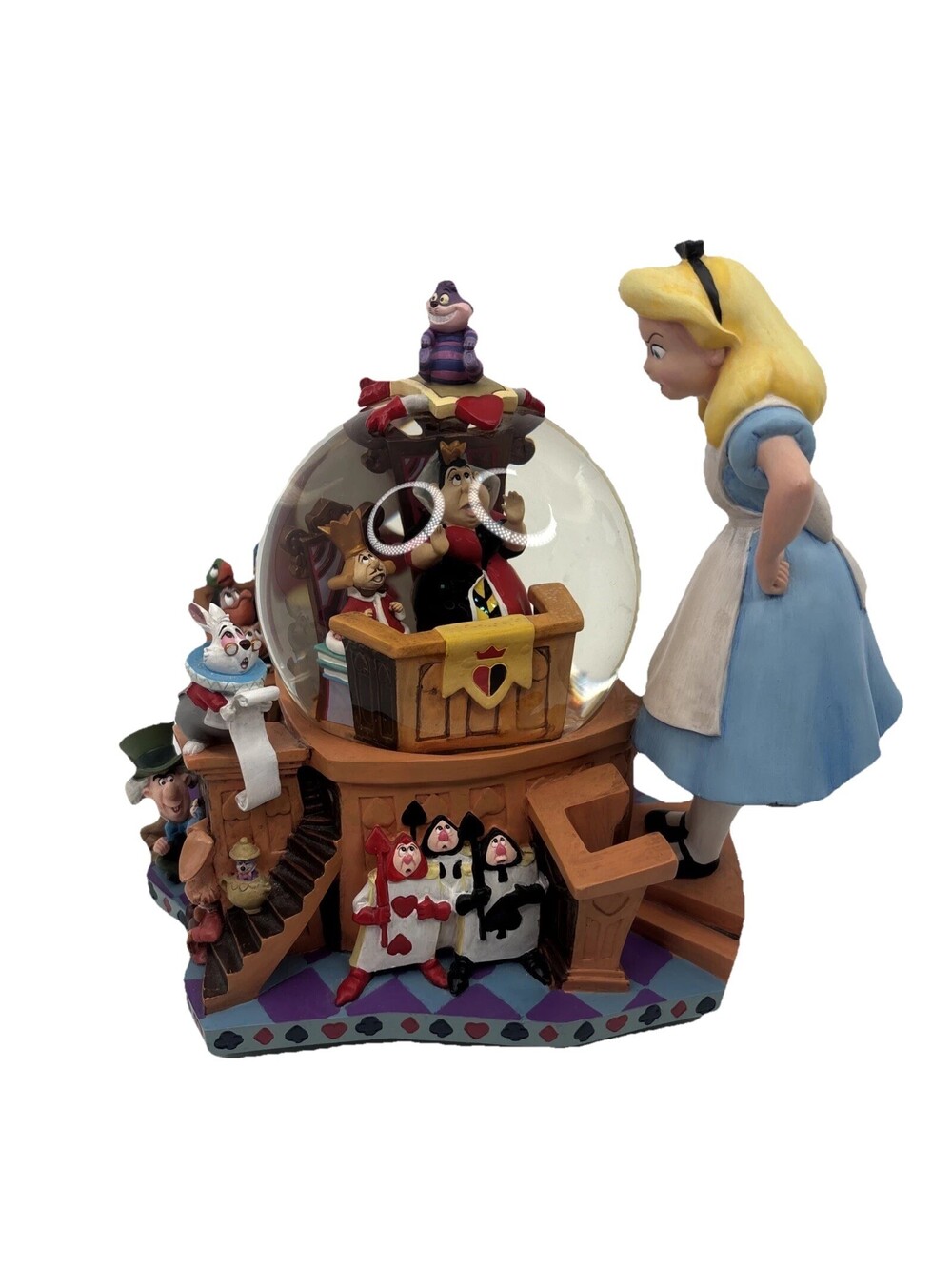 Disney Store Alice in Wonderland 50th Anniversary Snow Globe Musical Works Rare